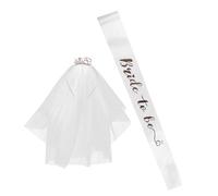 WATIIFUFU Écharpe à Thème Pour Enterrement De Vie De Jeune Fille Bandeau De Mariée Ensemble Écharpes Pour Future Mariée Voile Pour Enterrement De Vie De Jeune Fille