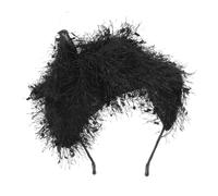 WATIIFUFU Élégant Mini Chapeau Haut De Forme Rétro Français Bandeau Léger En Voile Bibi Pour Femme Accessoire De Costume De Femme De Chambre Noir