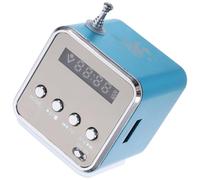 WATIIFUFU Enceinte sans Fil Portable Mini Rétro avec Écran, Haut-Parleur Compact sans Fil Bleu Vintage, pour Ordinateur Portable, Bureau et Usage Mobile