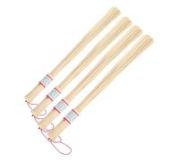 WATIIFUFU Ensemble 4pcs Outils de Massage en Bambou Artisanaux pour Auto-relaxation Corps Dos Bâtons de Massage Portable Beige pour Usage Domestique