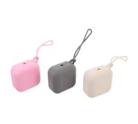 WATIIFUFU Ensemble de 3 Pochettes à Tétine en Silicone Imperméable Étuis de Rangement Portables pour Sucettes Protection Étanche et Hygiénique Taille Compacte Couleurs Rose Gris et