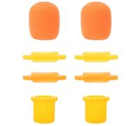 WATIIFUFU Ensemble de Protections Antidérapantes pour Microphone en Mousse et Silicone, Manchons Anti-chute Adaptés aux Salles de Réunion et Danse, 1 Set Orange