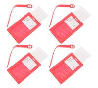 WATIIFUFU Étiquettes de Bagage en Silicone Créatives Design Portable Facile à Transporter 4pcs Cartes Nom et Boucle pour Usage Voyage