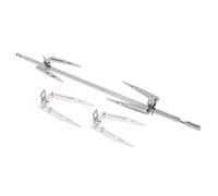 WATIIFUFU Fourchette Rotative Acier Inoxydable Pour Barbecue Domestique Compatible Rotative Et Friteuse à Air Chaud Accessoire Pour Rôtir Viandes Et Volailles