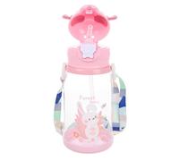 WATIIFUFU Gourde Garçon Fille avec Paille Intégrée et Design Cerf Bouteille et Portable pour École et Tasse Fuite Rose Forêt pour Garçon Fille et Tout