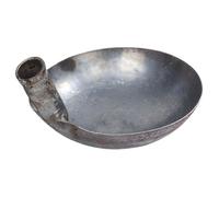 WATIIFUFU Grosse Louche en Fer Épaissie 21 Cm, Pelle à Eau Portable Robuste, Cuillère à Eau Réutilisable Cuisine et Jardin, Louche Industrielle Multifonction pour Puiser et Arroser