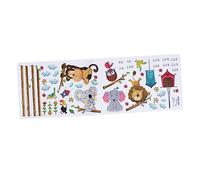 WATIIFUFU Hauteur Du Zoo Stickers Autocollant Mural Animaux Autocollants Décoratifs Toise De Dessin Animé Autocollants Pour Enfants Stickers Muraux D'enfant Sticker Mural Enfant Pvc