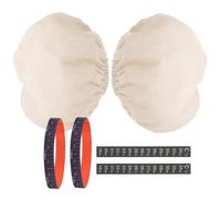 WATIIFUFU Kit Accessoires Fermentation au Levain 2 Couvercles en Tissu Élastique, 2 Bandes de Dates Autocollantes et 2 Thermomètres Adhésifs, Compatible Bocaux Fermentation, Usage la