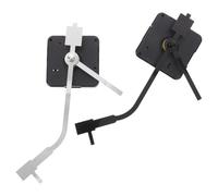 WATIIFUFU Kit de 2 Mécanismes D'horloge Murale Silencieux avec Aiguilles en Plastique Noir et Argenté, Mouvement à Quartz Précis, Remplacement pour Réparation DIY D'horloges