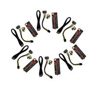 WATIIFUFU Kit De 6 Adaptateurs De Carte Pci-e 1x vers 16x Blindage des Emplacements Indicateur LED De Remplacement pour Les Anciens Adaptateurs Cassés