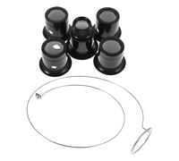WATIIFUFU Kit de 6 Loupes D'horloger avec Grossissements Multiples 3x/5x/10x/15x/20x, Fixation par Clip, Lentilles Haute Transparence, Léger et Portable pour Réparation de Montres