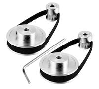 WATIIFUFU Kit de Poulies Synchrones 2gt 5mm Courroie Renforcée 200mm X 6mm, Vis M4 et llen - Accessoires pour Moteur Pas à Pas, Fournitures pour Imprimante 3d, Transmission Précise