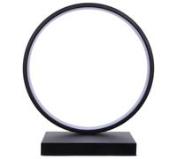 WATIIFUFU Lampe de Table Cercle LED Noire en Fer, Luminosité Réglable