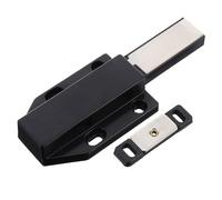 WATIIFUFU Loquet Magnétique Push Touch pour Armoire Cabinet Aimanté Auto-verrouillage Silencieux et Noir Ouverture Facile Sans Poignée pour Cuisine Chambre Salon