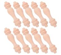 WATIIFUFU Lot de 10 Balustres en Bois Massif 82 X 18 CM Chapiteaux Romains pour Décoration de Balustrades Ornement en Bois pour Terrasse Bricolage et Aménagement Extérieur
