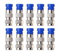 WATIIFUFU Lot de 10 Connecteurs de Type F Étanches en Polyéthylène et Laiton pour Câble Coaxial 75-5 Système de Compression pour Réduire Les Fuites et Empêcher L'humidité
