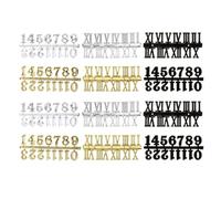 WATIIFUFU Lot de 12 Chiffres D'horloge Arabes et Romains Diy, Diamètre 2 Cm et 2,3 Cm Accessoires de Rechange pour Cadran Mural, Kit Polyvalent pour Réparation et Création