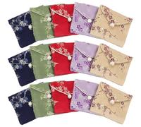 WATIIFUFU Lot de 15 Pochettes à Bijoux en Tissu Brodé Style Chinois, Sachets de Rangement Multicolores, pour Bracelets, Porte-monnaie et Présents de Mariage