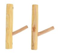 WATIIFUFU Lot de 2 Crochets Muraux en Bois Naturel Forme de Branche D'arbre, Design Créatif et Stable, pour Organiser Vestiaire Bureau ou Salle de Bain