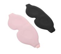 WATIIFUFU Lot de 2 Masques de Sommeil 3d Épais sans Pression Oculaire, Cache-œil Occultant en Tissu Doux, Sangle Réglable Antidérapante, Unisexe pour Voyages, Siestes et Nuits