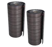 WATIIFUFU Lot de 2 Panneaux Muraux 3d Marron Foncé 40x300 Cm Autocollants Imperméables pour Salle de Bain, la Cuisine et Cloison, Papier Peint Auto-adhésif Décoratif à Texture Grille,