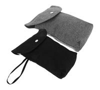 WATIIFUFU Lot de 2 Paquets Pochette Imperméable Portable Compact Pochette de Rangement Étanche pour Couches de Voyage Pratique en Noir et Gris