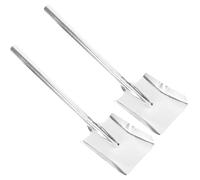 WATIIFUFU Lot de 2 Pelles à Charbon en Fer Argenté Outil Polyvalent Facile à Utiliser pour Jardinage et Cheminée Pelle à Cendres Domestique
