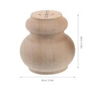 WATIIFUFU Lot de 2 Pieds de Table en Bois Massif 8X8 CM Pieds Rustiques Robustes pour Meuble TV Bibliothèque et Buffet Rechange Polyvalent pour Canapé et Causeuse Finition Naturelle