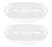 WATIIFUFU Lot de 2 Pots en Verre pour Plantes Succulentes et Hydroponiques, Jardinière Résistante, Design Minimaliste Moderne, comme Centre Décoratif pour Bureau