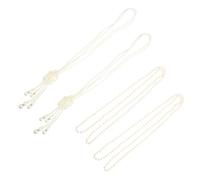 WATIIFUFU Lot de 2 Sets de Colliers de Perles Superposés, Bijoux de Cou Vintage en Perles Blanches, Ras-de-cou et Sautoir pour Femmes, Accessoires Élégants de Soirée, Longueur Variable