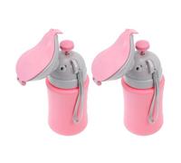 WATIIFUFU Lot de 2 Urinoirs Portables pour Garçon et Filles Silicone Souple Anti-Fuites Taille Compacte Urinoir Féminin et Masculin pour Voiture Camping et Apprentissage Propreté