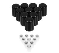 WATIIFUFU Lot de 20 Accessoires pour Flacons Roll-on à 18 Dents, Billes en Acier Inoxydable et Capuchons Anti-poussière Noirs, Compatibles Petits Flacons à Bille pour Huiles Essentielles,