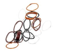 WATIIFUFU Lot de 20 Anneaux de Maintien de Bracelet de Montre en Cuir Véritable 20mm Pièces de Montre Flexibles Coloris Blanc Brun Foncé Marron et Noir Usage Confort