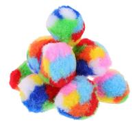 WATIIFUFU Lot de 20 Balles Jouets pour Chat en Peluche Colorée, Jeux Interactifs pour Chatons D'intérieur, Balle Douce et Légère pour Attirer L'intérêt du Chat