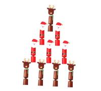 WATIIFUFU Lot de 20 Coffrets Présents de Noël en Carton Boîtes d'Emballage pour Bonbons et Biscuits Diamètre 5 CM Longueur 9 CM Design Père Noël et Élan pour Fêtes et Présents Festifs