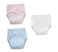 WATIIFUFU Lot de 3 Culottes d'Apprentissage Bébé en Coton Tailles 110 Couleurs Assorties Blanc Rose et Bleu Couches pour Nourrisson Réutilisables Confort Respirant pour Apprentissage