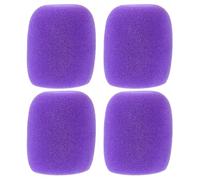WATIIFUFU Lot de 4 Bonnets Micro en Écume pour Microphone Violet, Protection Anti-chute et Anti-vent, Utilisation Polyvalente sur Scène Environnement Professionnel