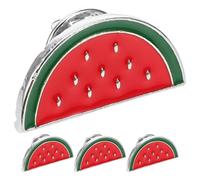 WATIIFUFU Lot de 4 Broches en Métal Forme Tranche de Pastèque Colorée Épingles Mignonnes Vêtements Paquet et Chapeaux Accessoires d'Été Ludiques et Décoratifs pour Femmes