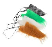 WATIIFUFU Lot de 4 Fausses Barbes et Moustaches Colorées en Matériaux Doux Accessoire de Déguisement Cosplay pour Adultes pour Halloween Fêtes et Spectacles