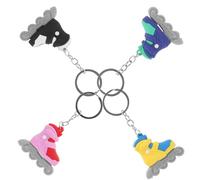 WATIIFUFU Lot de 4 Pendentifs Porte-clés en Pvc de Patin à Roulettes, Breloques Décoratives Délicates pour Paquet à Dos, Accessoires Créatifs pour Anniversaire et Festival