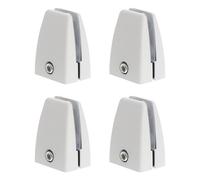 WATIIFUFU Lot de 4 Pinces en Alliage D'aluminium pour Écran de Séparation de Bureau, Clips de Fixation Robustes pour Cloison Verre ou Bois, Supports Pratiques pour Espace de Travail