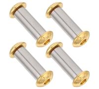 WATIIFUFU Lot de 4 Rivets de Poignée de Couteau en Alliage Doré, Vis Métalliques de Fixation Diamètre 8 Mm Longueur 5 Mm, Écrous à Riveter pour Réparation et Entretien de Manches de