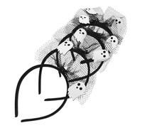 WATIIFUFU Lot de 4 Serrage-Têtes Fantômes Noirs pour Halloween Accessoires Légers et Résistants pour Costume et Cosplay Bandeaux pour Fête Soirée à Thème et Jeu de Rôle