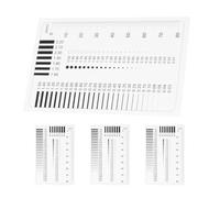 WATIIFUFU Lot de 4 Set de Règles de Mesure Transparentes de Précision pour Jauge de Ligne, Mesure du Diamètre et Largeur des Défauts, Outil Portable pour Détection de Fissures et Évaluation