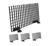 WATIIFUFU Lot de 4 Sets de Sets de Séparateurs en Grille Plastique pour Aquarium, Résistants la Déformation, Adaptés pour Filtration DIY et Protection du Fond, en Abs Noir