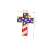 WATIIFUFU Lot de 5 Broches Croix Drapeau Américain en Alliage Robuste, Épingles Patriotique pour Tenue Cérémonielle et Fêtes Nationales, Insignes Religieux pour Événements