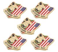 WATIIFUFU Lot de 5 Broches Patriotiques Vintage Aigle et Drapeau Américain, Épingles à Revers pour Costumes D’homme, Accessoires Décoratifs pour Fête Nationale, Paquet et Chemises