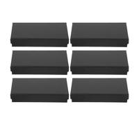 WATIIFUFU Lot de 6 Boîtes Porte-Montres en Carton Noir Mousse, Boîte de Rangement Élégante et Simple pour Montres, Sécurisation et Affichage, pour Voyage et Usage Professionnel