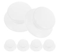 WATIIFUFU Lot de 6 Boutons de Couvercle de Casserole Blancs en Plastique Résistant à L’Usure Poignée Réutilisable pour Couvercles Cuisine Marmites et Woks Accessoire Pratique pour