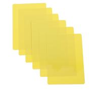 WATIIFUFU Lot de 6 Étiquettes de Prix en Pvc Jaune Surface Effaçable Double Face pour Supermarché, Supportant Notes Manuscrites, Porte-étiquettes Réutilisables pour Rayons